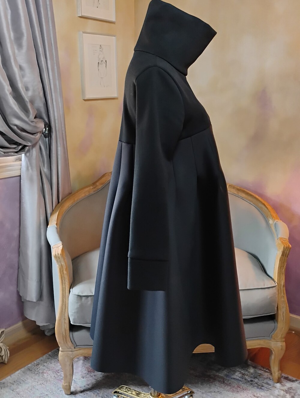 RARE! NWOT Fasada 2012 neoprene swing turtleneck dress, never worn! - Picture 3 of 9